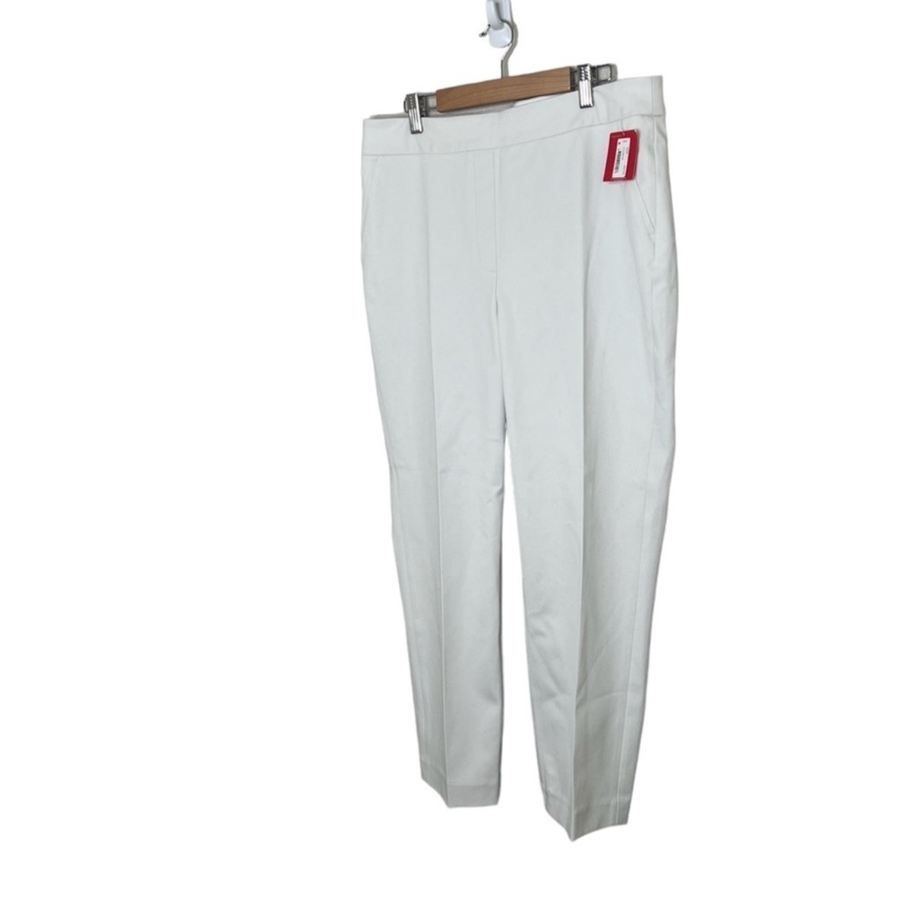 Spanx On-the-go White Ankle Slim Straight Pants - Picture 3 of 13